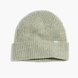 Madewell Chunky Merino Wool Cuffed Beanie in Pale Lemongrass